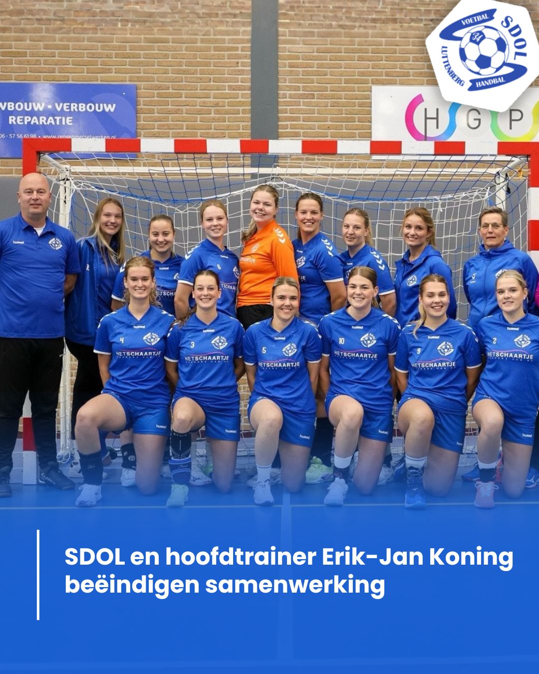 SDOL en hoofdtrainer Erik-Jan Koning beëindigen samenwerking